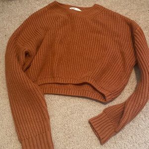 Élodie Burnt Orange Cropped Sweater